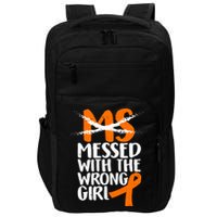 MS Multiple Sclerosis Messed With The Wrong Chick Impact Tech Backpack