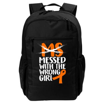 MS Multiple Sclerosis Messed With The Wrong Chick Daily Commute Backpack