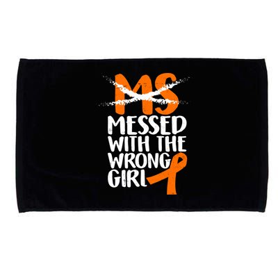 MS Multiple Sclerosis Messed With The Wrong Chick Microfiber Hand Towel