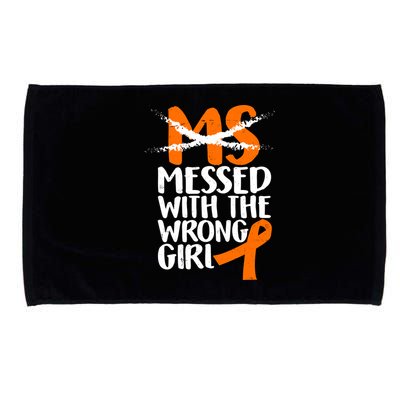 MS Multiple Sclerosis Messed With The Wrong Chick Microfiber Hand Towel