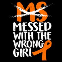 MS Multiple Sclerosis Messed With The Wrong Chick Wool Snapback Cap