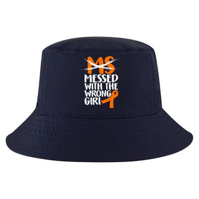 MS Multiple Sclerosis Messed With The Wrong Chick Cool Comfort Performance Bucket Hat