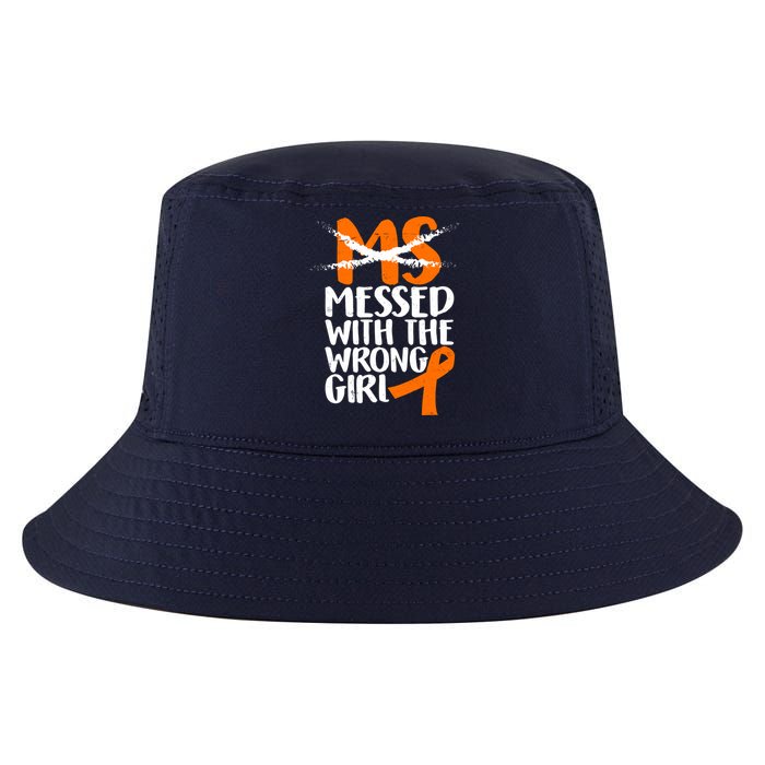 MS Multiple Sclerosis Messed With The Wrong Chick Cool Comfort Performance Bucket Hat