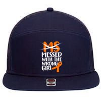 MS Multiple Sclerosis Messed With The Wrong Chick 7 Panel Mesh Trucker Snapback Hat