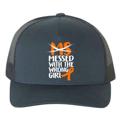 MS Multiple Sclerosis Messed With The Wrong Chick Yupoong Adult 5-Panel Trucker Hat