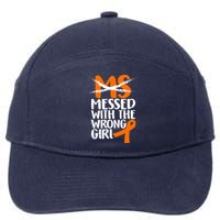 MS Multiple Sclerosis Messed With The Wrong Chick 7-Panel Snapback Hat