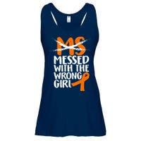 MS Multiple Sclerosis Messed With The Wrong Chick Ladies Essential Flowy Tank