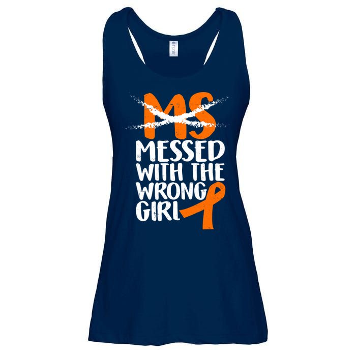 MS Multiple Sclerosis Messed With The Wrong Chick Ladies Essential Flowy Tank