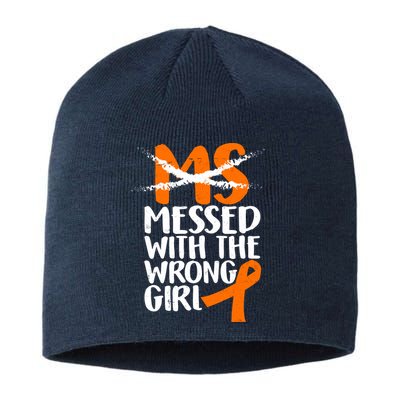 MS Multiple Sclerosis Messed With The Wrong Chick Sustainable Beanie
