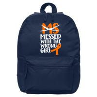 MS Multiple Sclerosis Messed With The Wrong Chick 16 in Basic Backpack