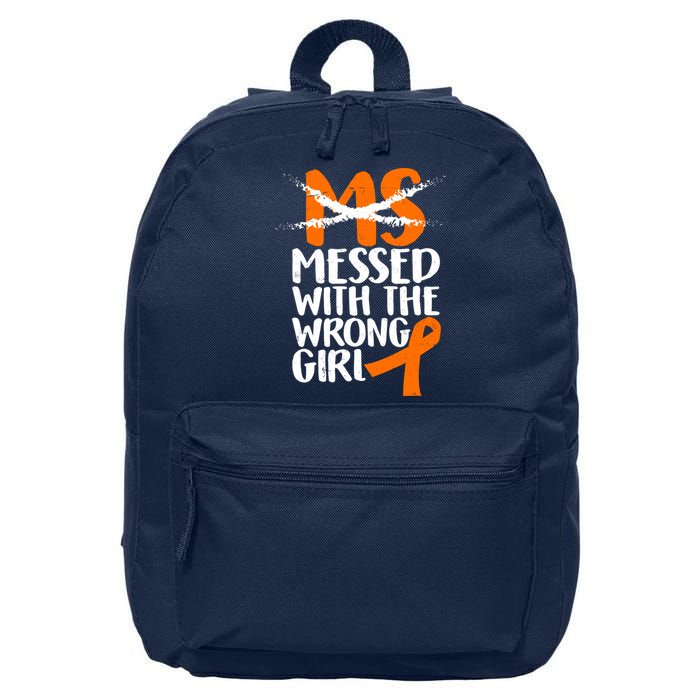 MS Multiple Sclerosis Messed With The Wrong Chick 16 in Basic Backpack