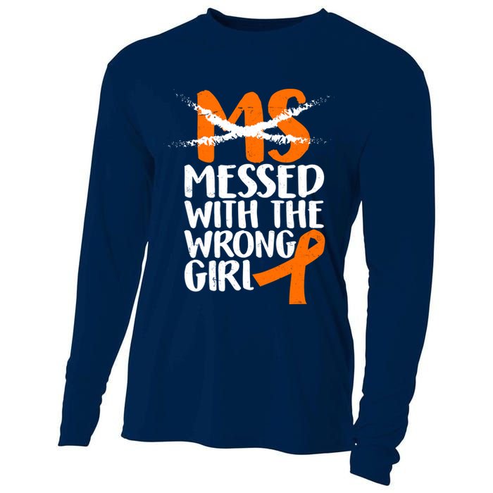 MS Multiple Sclerosis Messed With The Wrong Chick Cooling Performance Long Sleeve Crew