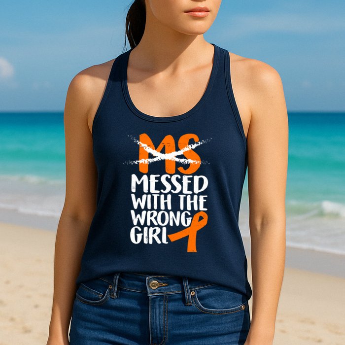 MS Multiple Sclerosis Messed With The Wrong Chick Womens Tank Top