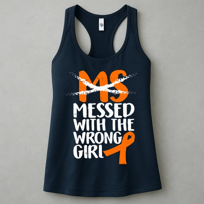 MS Multiple Sclerosis Messed With The Wrong Chick Womens Tank Top