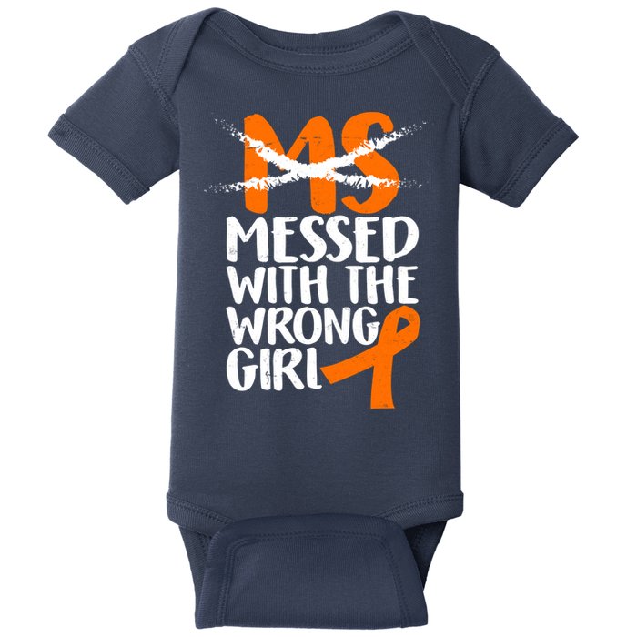 MS Multiple Sclerosis Messed With The Wrong Chick Baby Bodysuit