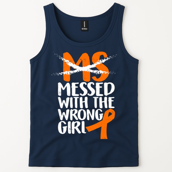 MS Multiple Sclerosis Messed With The Wrong Chick Tank Top