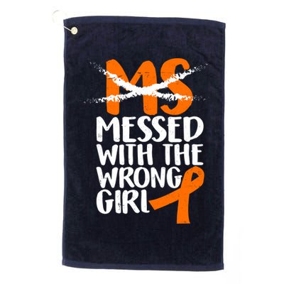 MS Multiple Sclerosis Messed With The Wrong Chick Golf Towel
