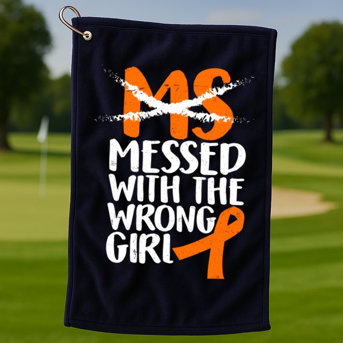 MS Multiple Sclerosis Messed With The Wrong Chick Golf Towel