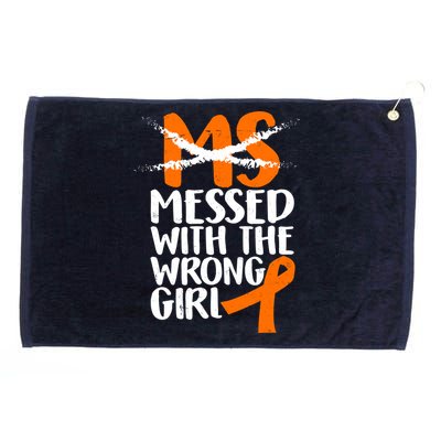 MS Multiple Sclerosis Messed With The Wrong Chick Grommeted Golf Towel