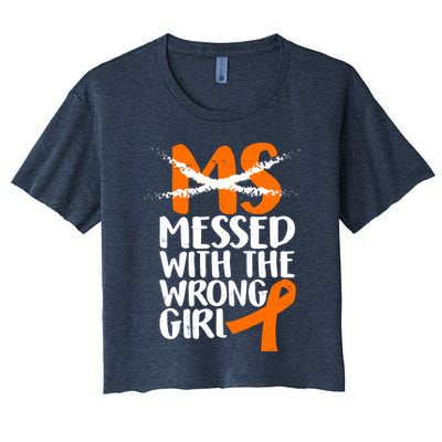 MS Multiple Sclerosis Messed With The Wrong Chick Crop Top