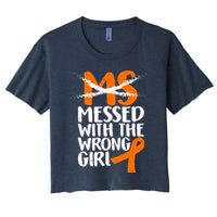 MS Multiple Sclerosis Messed With The Wrong Chick Crop Top