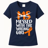 MS Multiple Sclerosis Messed With The Wrong Chick Womens T-Shirt