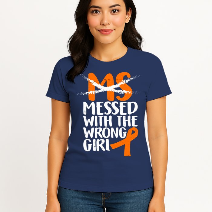 MS Multiple Sclerosis Messed With The Wrong Chick Womens T-Shirt