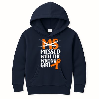 MS Multiple Sclerosis Messed With The Wrong Chick Kids Hoodie