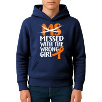 MS Multiple Sclerosis Messed With The Wrong Chick Kids Hoodie