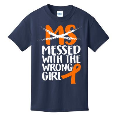 MS Multiple Sclerosis Messed With The Wrong Chick Kids T-Shirt