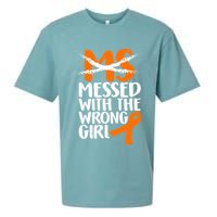 MS Multiple Sclerosis Messed With The Wrong Chick Sueded Cloud Jersey T-Shirt