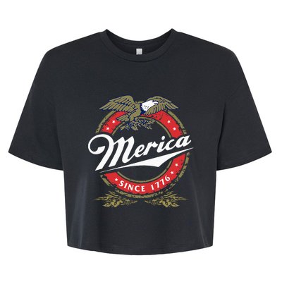 Merica Since 1776 Funny 4th Of July Merica Since 1776 Bella+Canvas Jersey Crop Tee