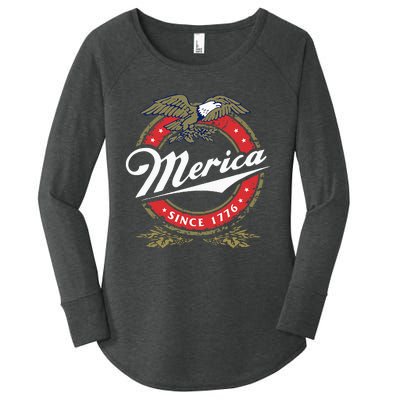 Merica Since 1776 Funny 4th Of July Merica Since 1776 Women's Perfect Tri Tunic Long Sleeve Shirt