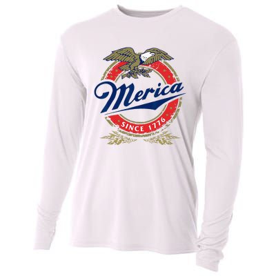 Merica Since 1776 Funny 4th Of July Merica Since 1776 Cooling Performance Long Sleeve Crew