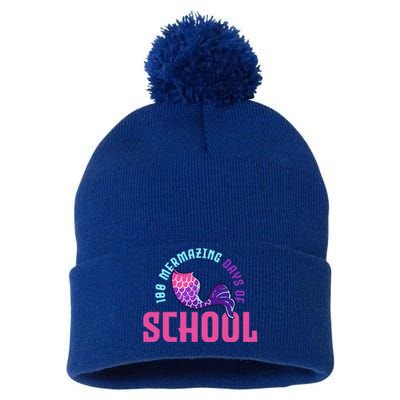 Mermaid Swim 100th Day Of School Student Gift Pom Pom 12in Knit Beanie