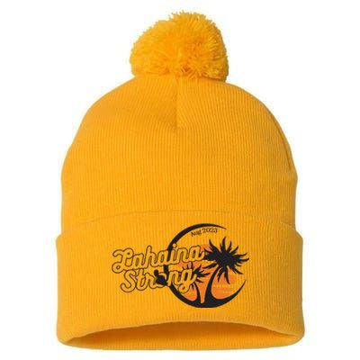 Maui Strong 100% Of Profits For Relief Efforts Maui Support Pom Pom 12in Knit Beanie