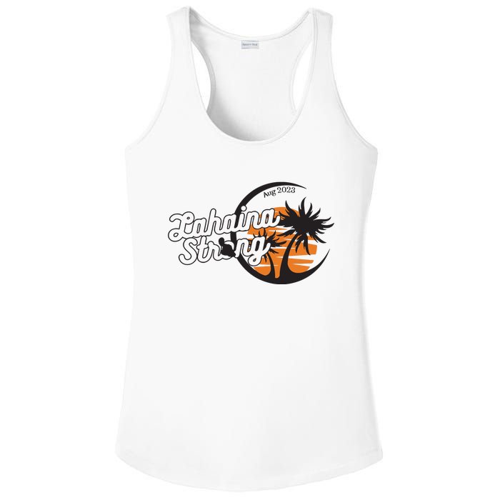 Maui Strong 100% Of Profits For Relief Efforts Maui Support Ladies PosiCharge Competitor Racerback Tank