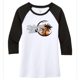 Maui Strong 100% Of Profits For Relief Efforts Maui Support Women's Tri-Blend 3/4-Sleeve Raglan Shirt