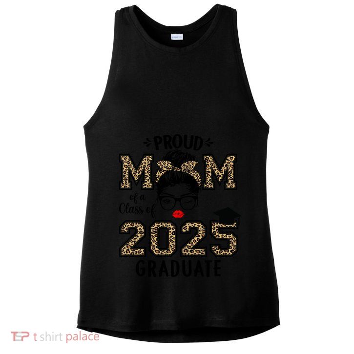Mom Senior 2025 Proud Mom Of A Class Of 2025 Graduate Gift Ladies PosiCharge Tri-Blend Wicking Tank