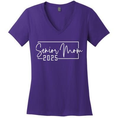 Mom Senior 2025 Proud Mom Of A Class Of 2025 Graduate Women's V-Neck T-Shirt