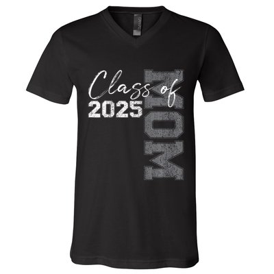Mom Senior 2025 Proud Mom Of A Class Of 2025 Graduate Mother V-Neck T-Shirt