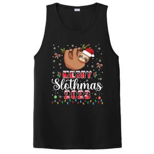 Merry Slothmas 2023 With Santa Funny Family Matching Xmas Funny Gift PosiCharge Competitor Tank