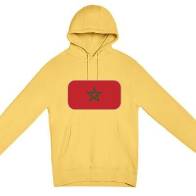 Morocco Soccer Moroccan Flag Premium Pullover Hoodie