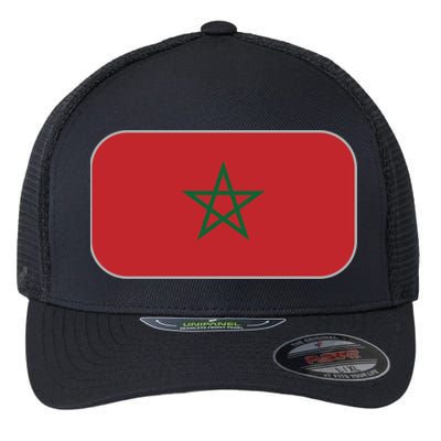 Morocco Soccer Moroccan Flag Flexfit Unipanel Trucker Cap