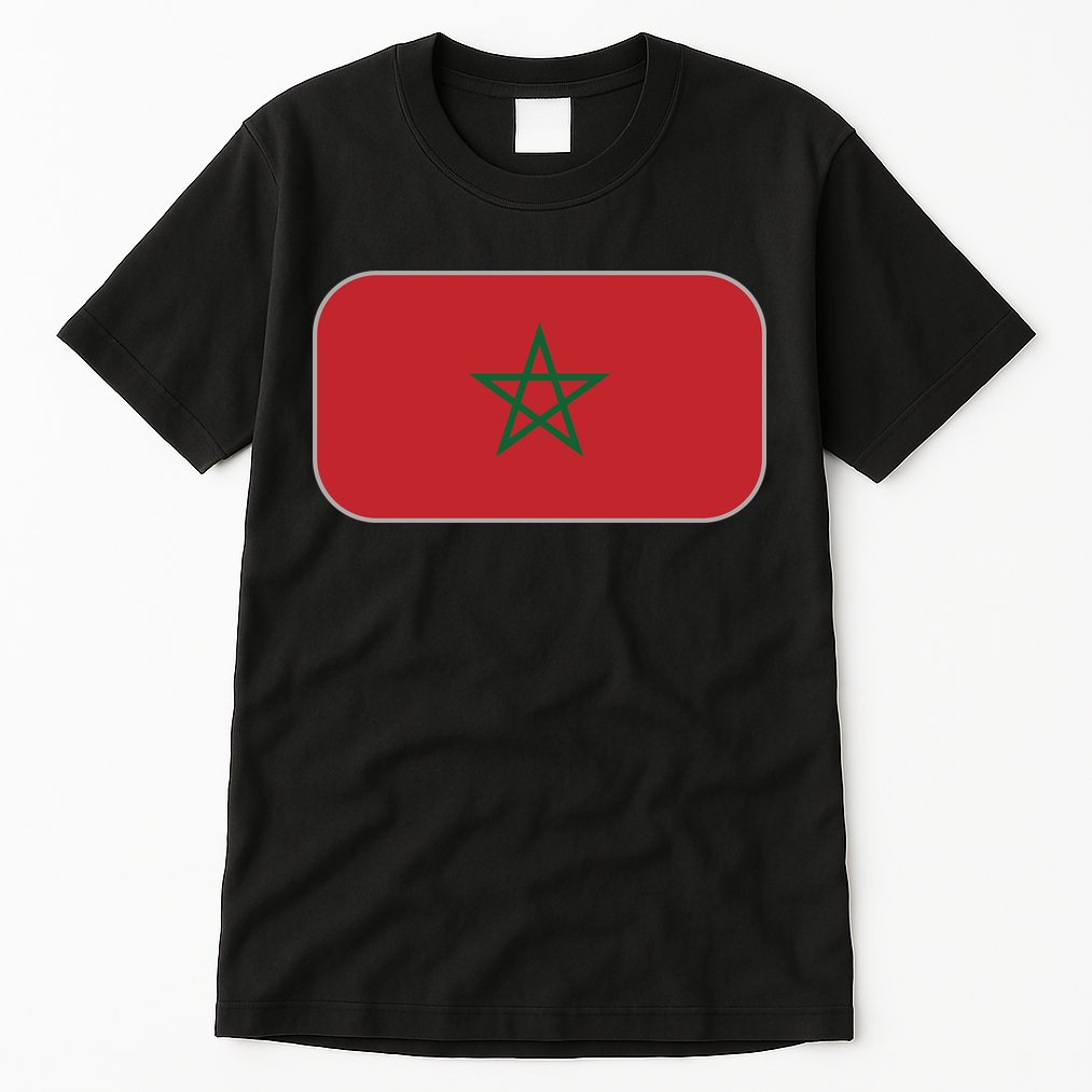 Morocco Soccer Moroccan Flag Tall T-Shirt