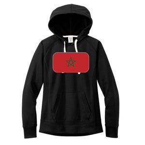 Morocco Soccer Moroccan Flag Women's Fleece Hoodie