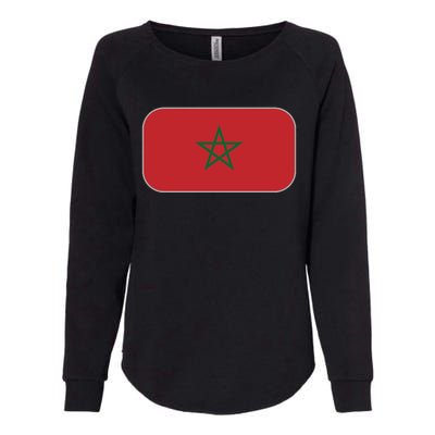 Morocco Soccer Moroccan Flag Womens California Wash Sweatshirt