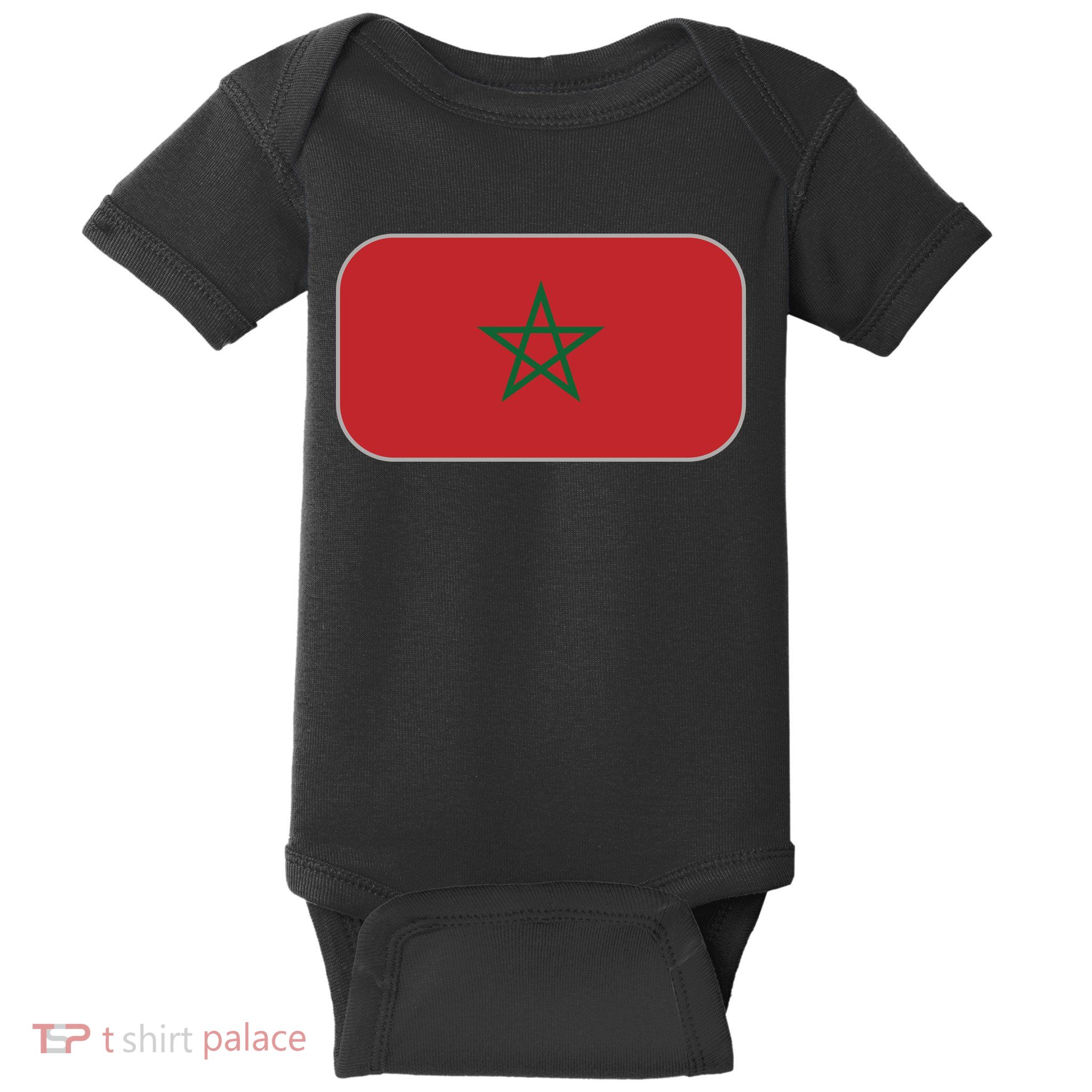 Morocco Soccer Moroccan Flag Baby Bodysuit
