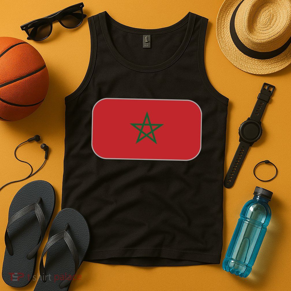 Morocco Soccer Moroccan Flag Tank Top