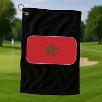 Morocco Soccer Moroccan Flag Golf Towel